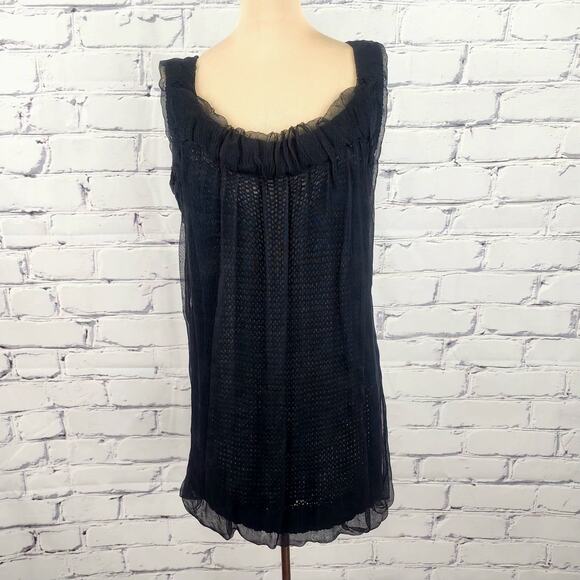 DOLCE & GABBANA KNIT SHEER BLACK DRESS Chiffon Cocktail Designer Luxury Blacktie - Picture 1 of 8